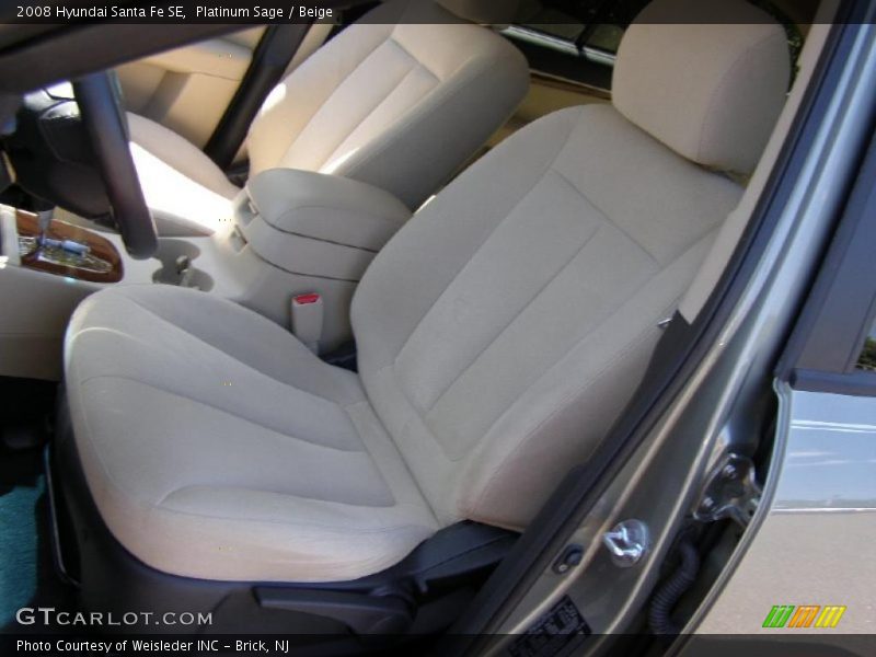 Platinum Sage / Beige 2008 Hyundai Santa Fe SE