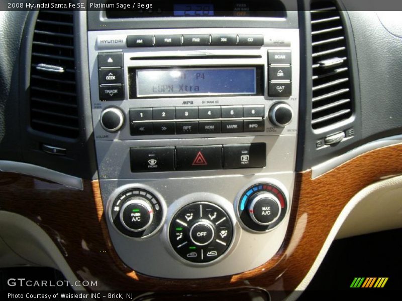 Platinum Sage / Beige 2008 Hyundai Santa Fe SE