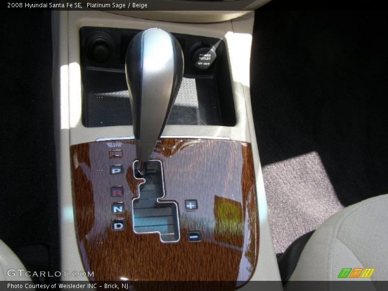 Platinum Sage / Beige 2008 Hyundai Santa Fe SE