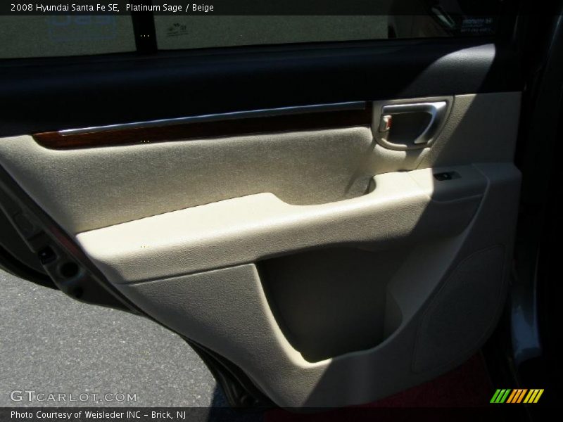 Platinum Sage / Beige 2008 Hyundai Santa Fe SE