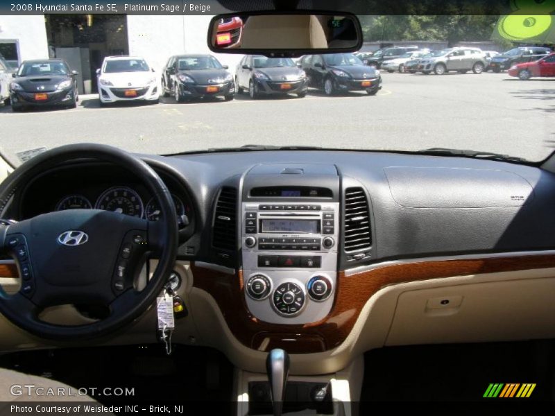 Platinum Sage / Beige 2008 Hyundai Santa Fe SE