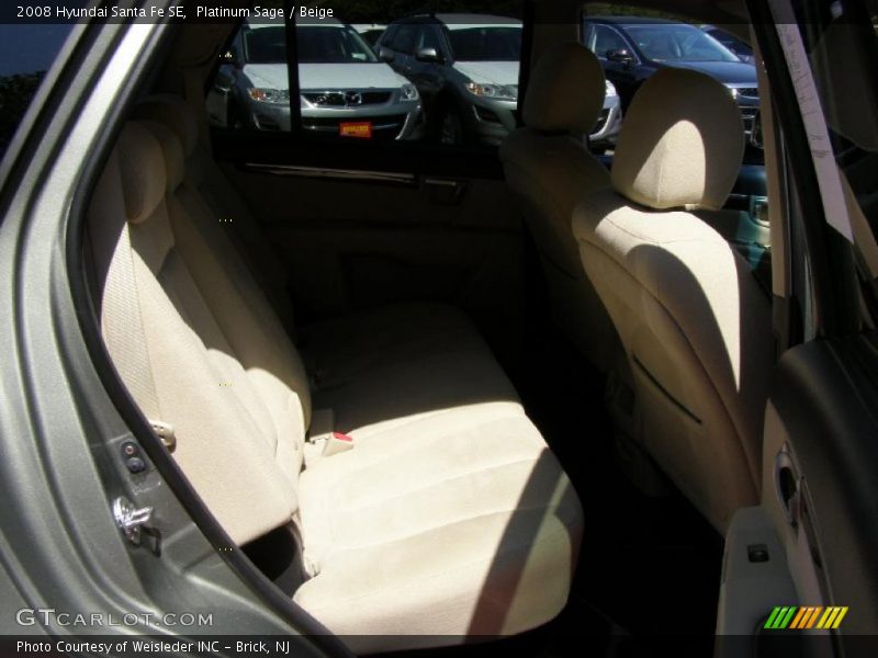 Platinum Sage / Beige 2008 Hyundai Santa Fe SE