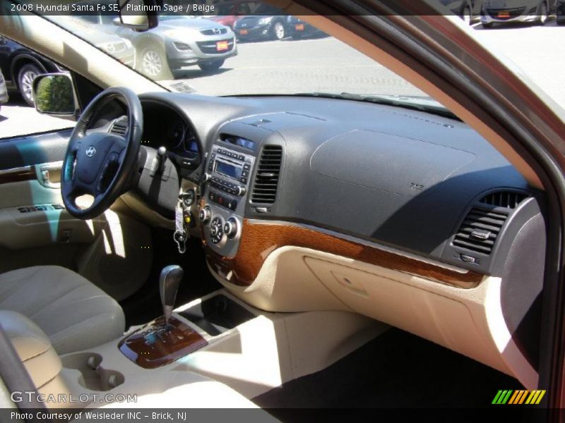 Platinum Sage / Beige 2008 Hyundai Santa Fe SE