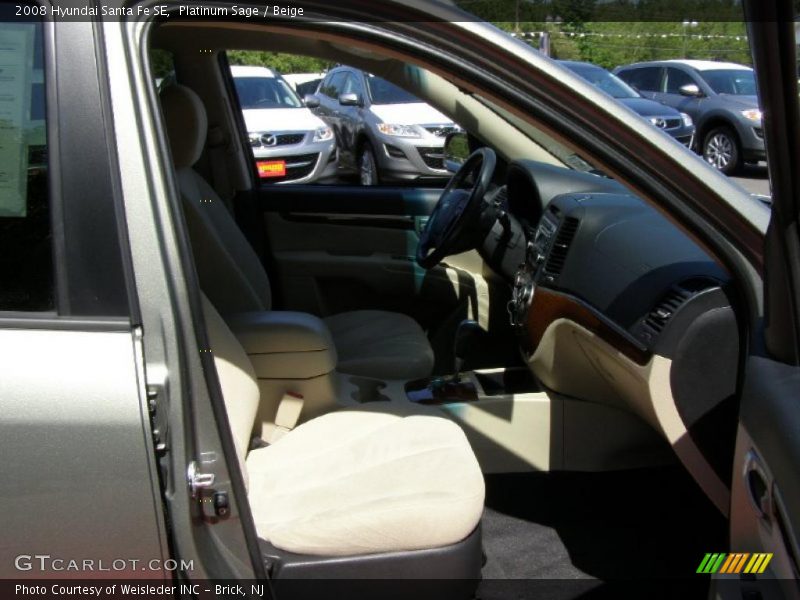Platinum Sage / Beige 2008 Hyundai Santa Fe SE