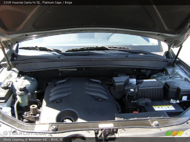 Platinum Sage / Beige 2008 Hyundai Santa Fe SE