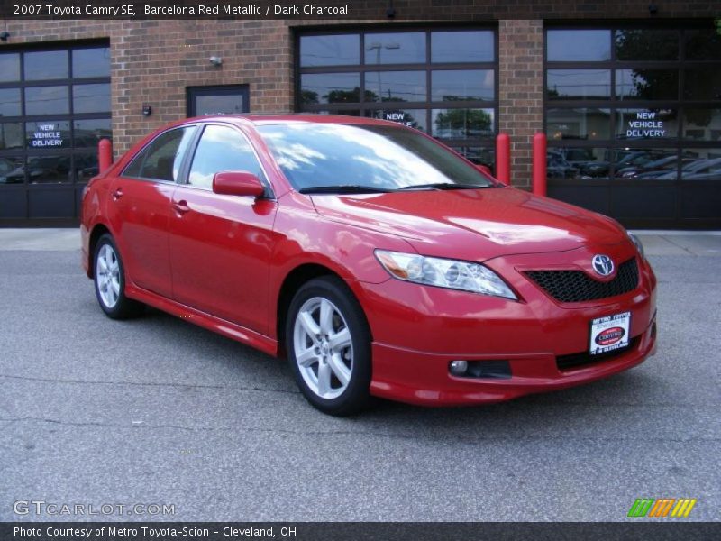 Barcelona Red Metallic / Dark Charcoal 2007 Toyota Camry SE