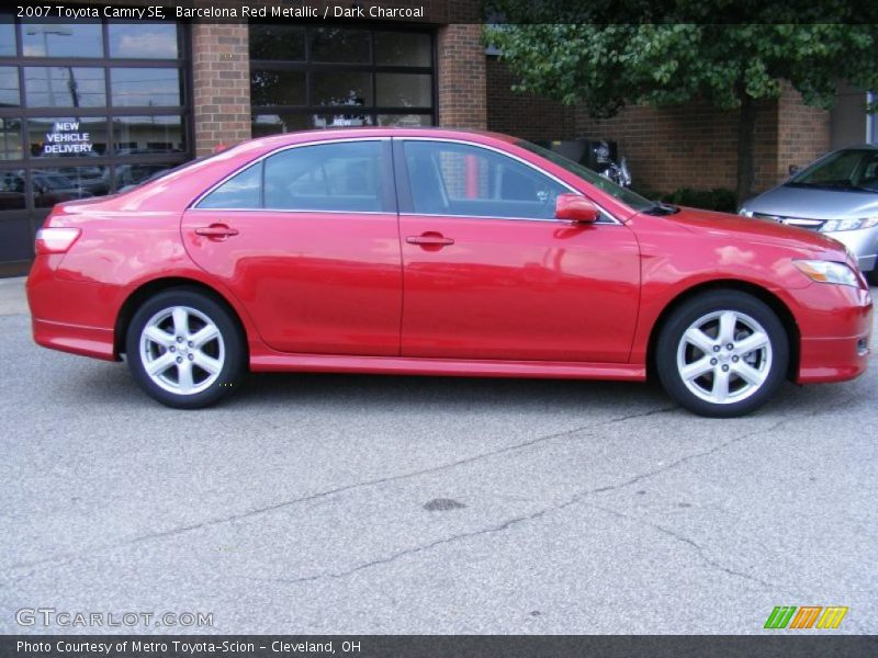 Barcelona Red Metallic / Dark Charcoal 2007 Toyota Camry SE