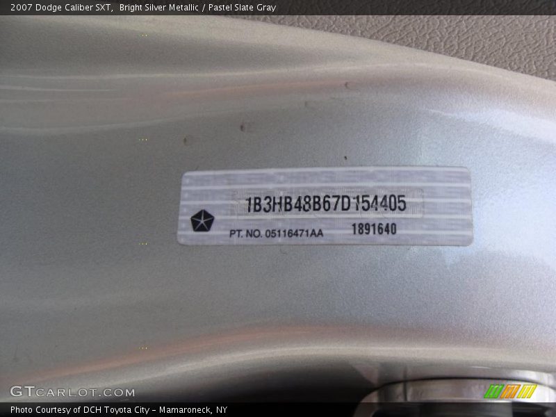 Bright Silver Metallic / Pastel Slate Gray 2007 Dodge Caliber SXT
