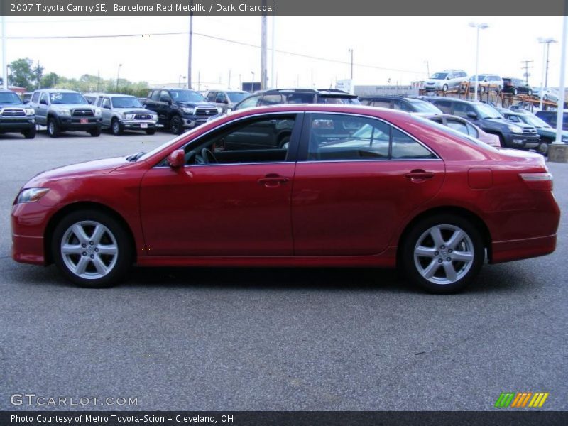 Barcelona Red Metallic / Dark Charcoal 2007 Toyota Camry SE