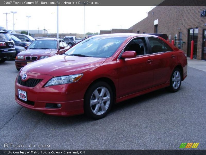 Barcelona Red Metallic / Dark Charcoal 2007 Toyota Camry SE