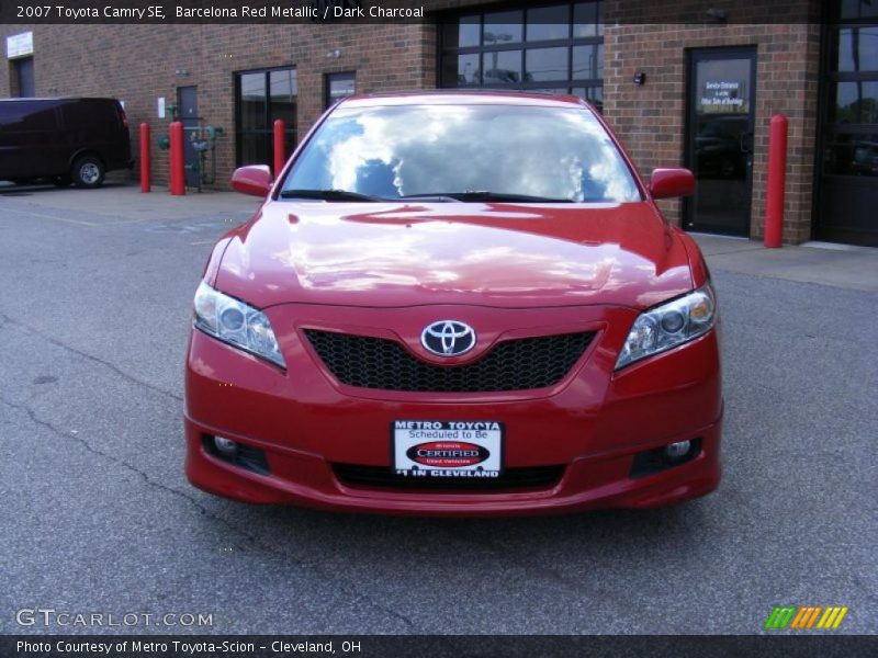Barcelona Red Metallic / Dark Charcoal 2007 Toyota Camry SE
