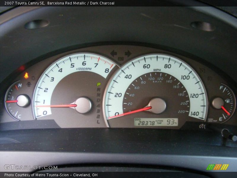 Barcelona Red Metallic / Dark Charcoal 2007 Toyota Camry SE