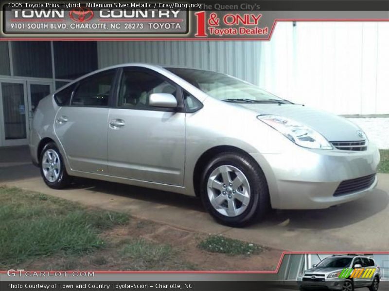 Millenium Silver Metallic / Gray/Burgundy 2005 Toyota Prius Hybrid