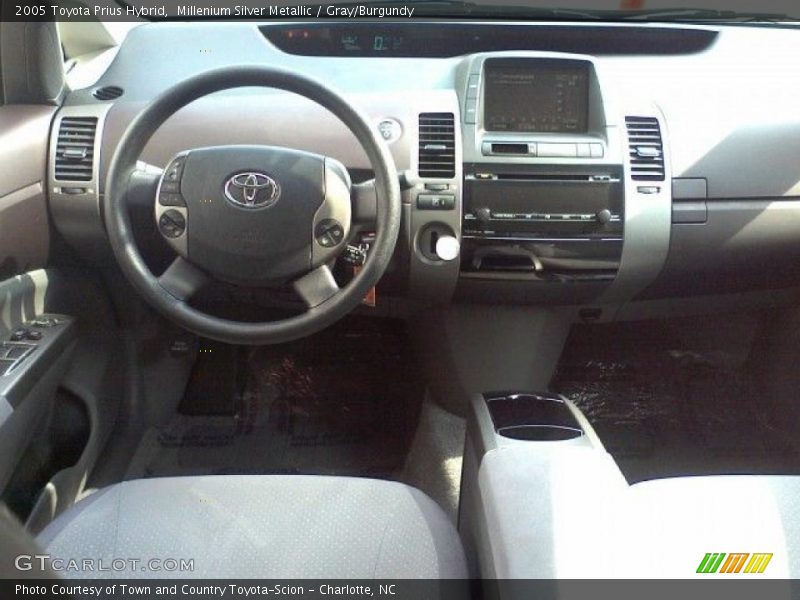 Millenium Silver Metallic / Gray/Burgundy 2005 Toyota Prius Hybrid