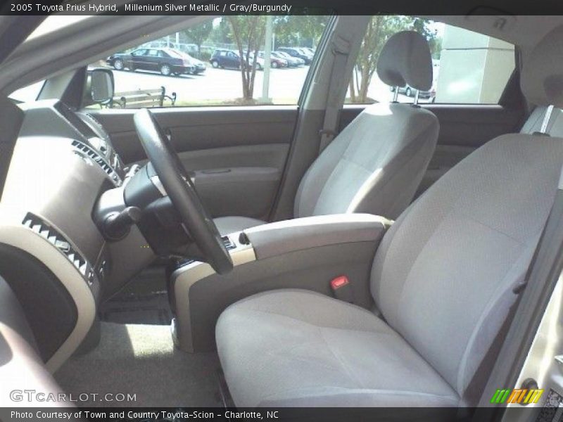 Millenium Silver Metallic / Gray/Burgundy 2005 Toyota Prius Hybrid