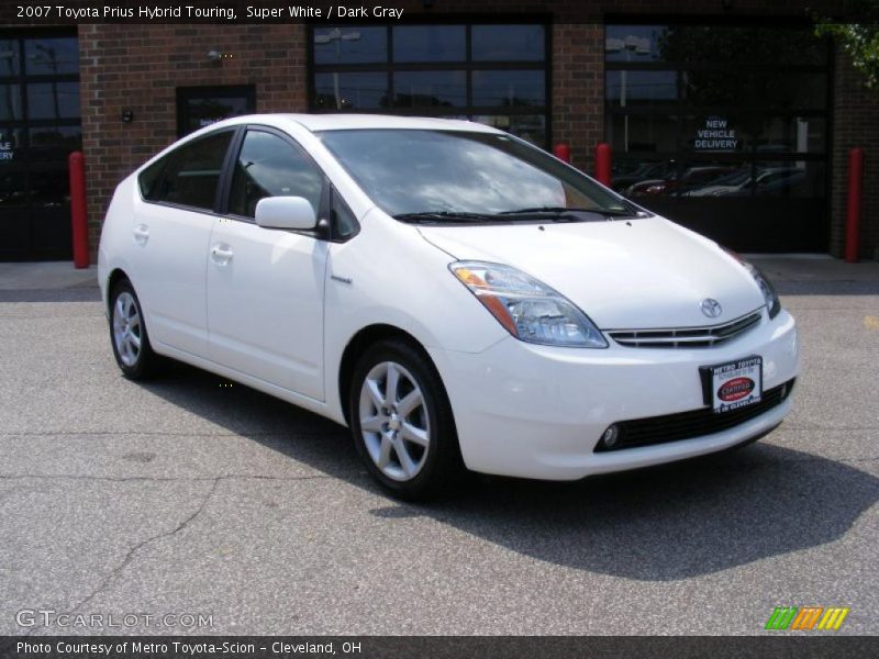 Super White / Dark Gray 2007 Toyota Prius Hybrid Touring