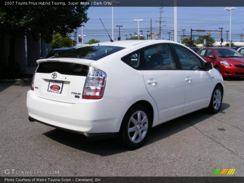 Super White / Dark Gray 2007 Toyota Prius Hybrid Touring