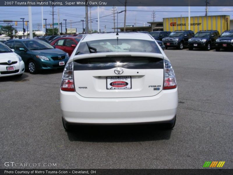 Super White / Dark Gray 2007 Toyota Prius Hybrid Touring