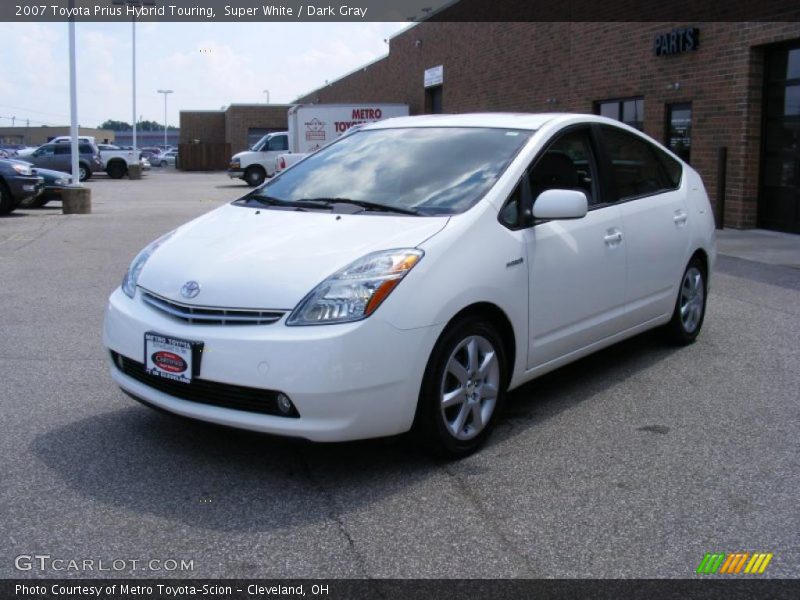 Super White / Dark Gray 2007 Toyota Prius Hybrid Touring