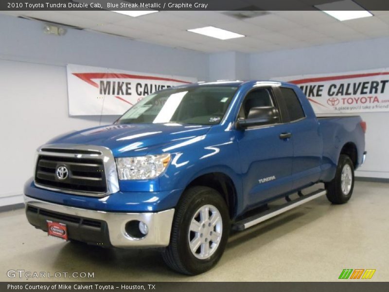 Blue Streak Metallic / Graphite Gray 2010 Toyota Tundra Double Cab