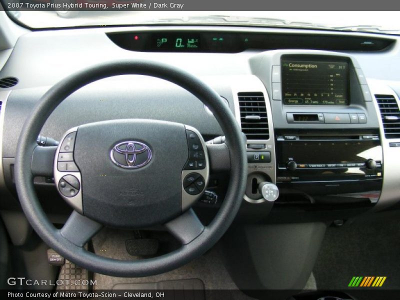Super White / Dark Gray 2007 Toyota Prius Hybrid Touring