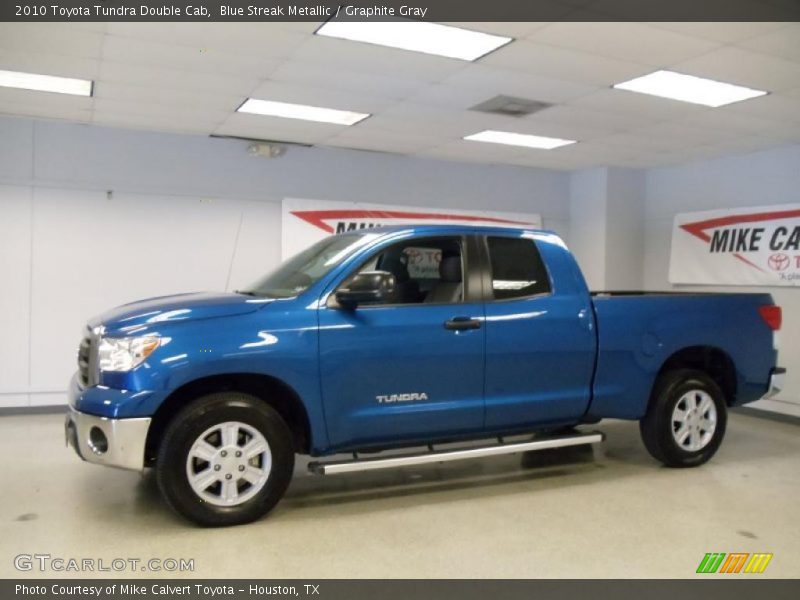 Blue Streak Metallic / Graphite Gray 2010 Toyota Tundra Double Cab