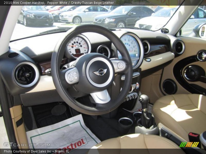 Pepper White / Gravity Tuscan Beige Leather 2010 Mini Cooper Hardtop