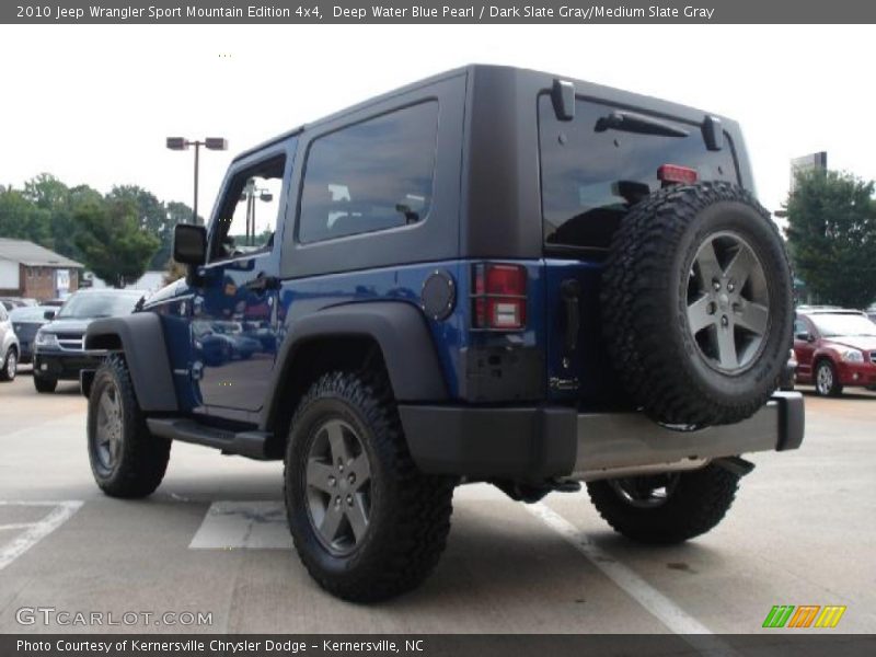 Deep Water Blue Pearl / Dark Slate Gray/Medium Slate Gray 2010 Jeep Wrangler Sport Mountain Edition 4x4