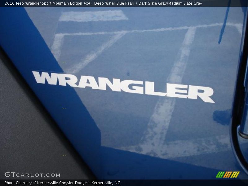Deep Water Blue Pearl / Dark Slate Gray/Medium Slate Gray 2010 Jeep Wrangler Sport Mountain Edition 4x4