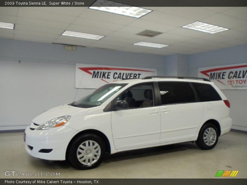 Super White / Stone 2009 Toyota Sienna LE