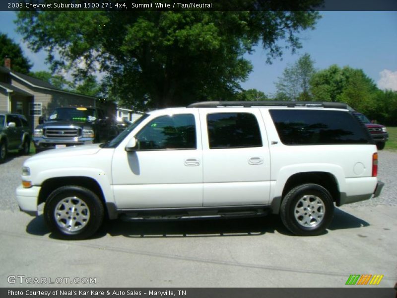 Summit White / Tan/Neutral 2003 Chevrolet Suburban 1500 Z71 4x4