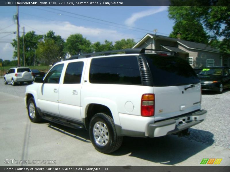 Summit White / Tan/Neutral 2003 Chevrolet Suburban 1500 Z71 4x4