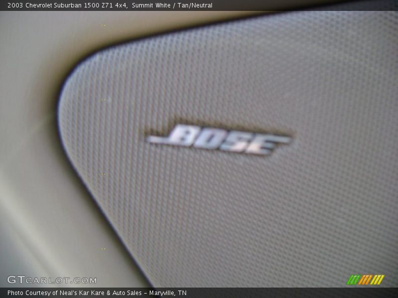Summit White / Tan/Neutral 2003 Chevrolet Suburban 1500 Z71 4x4