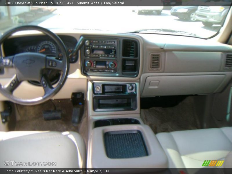 Summit White / Tan/Neutral 2003 Chevrolet Suburban 1500 Z71 4x4