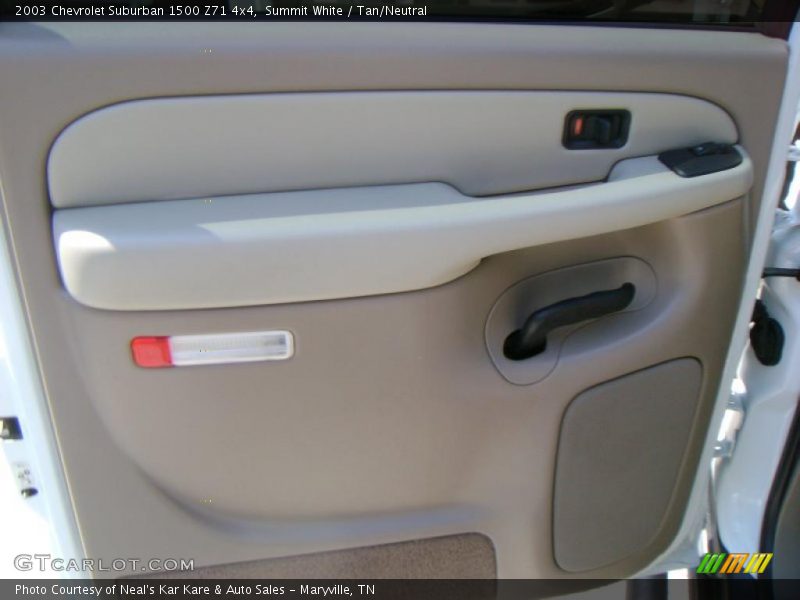 Summit White / Tan/Neutral 2003 Chevrolet Suburban 1500 Z71 4x4