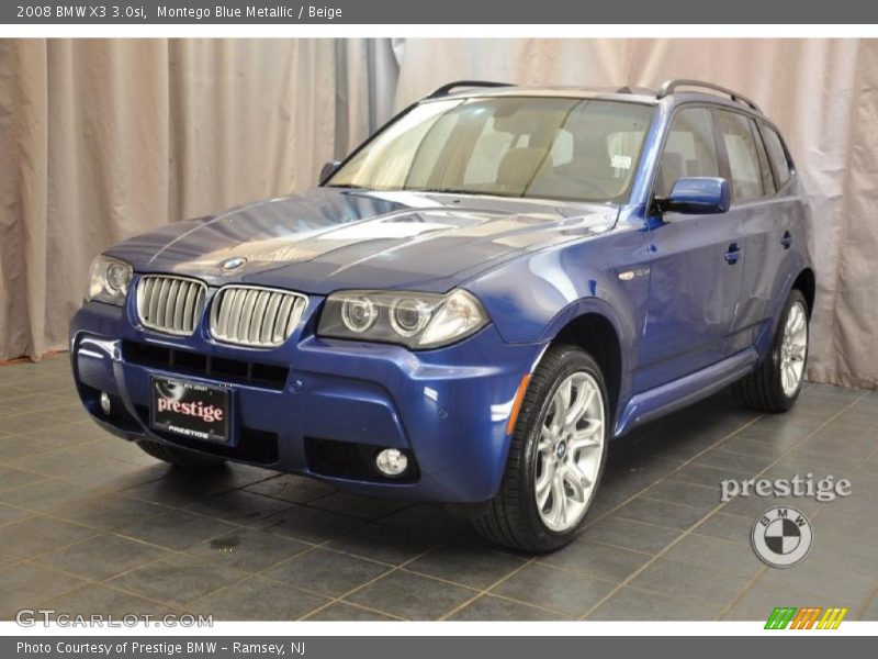 Montego Blue Metallic / Beige 2008 BMW X3 3.0si