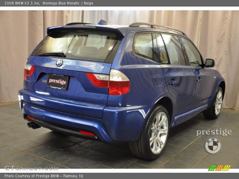 Montego Blue Metallic / Beige 2008 BMW X3 3.0si