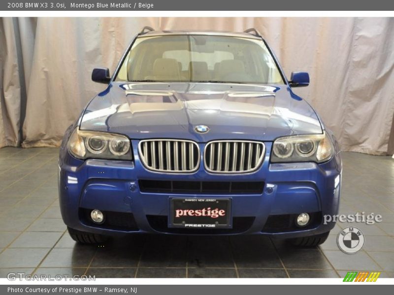 Montego Blue Metallic / Beige 2008 BMW X3 3.0si