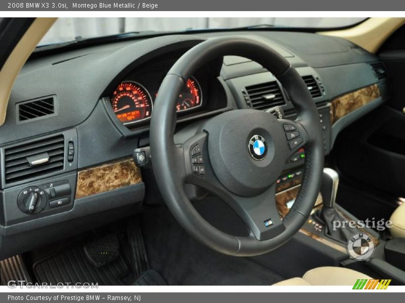 Montego Blue Metallic / Beige 2008 BMW X3 3.0si
