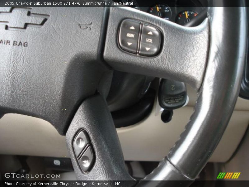 Summit White / Tan/Neutral 2005 Chevrolet Suburban 1500 Z71 4x4