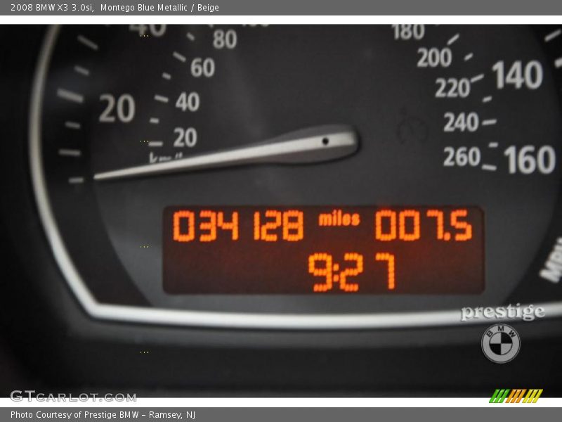 Montego Blue Metallic / Beige 2008 BMW X3 3.0si