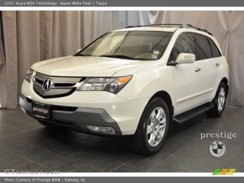 Aspen White Pearl / Taupe 2007 Acura MDX Technology