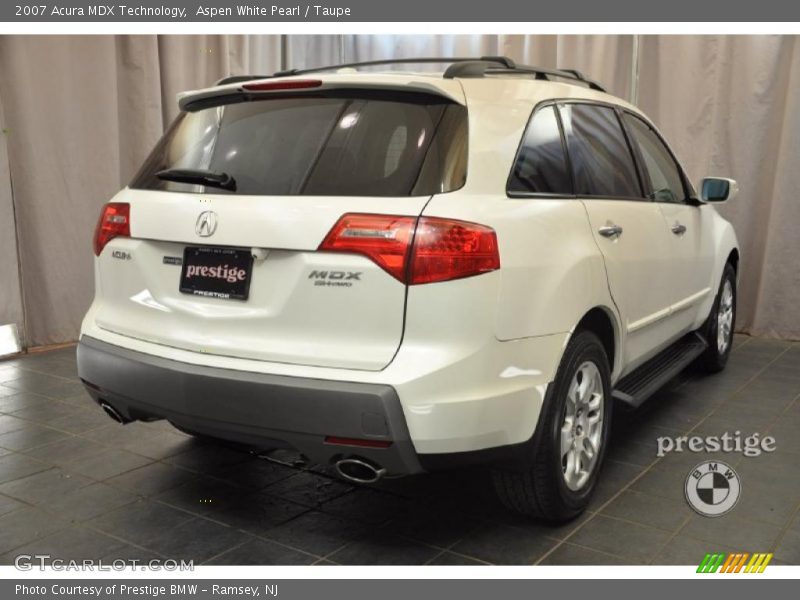 Aspen White Pearl / Taupe 2007 Acura MDX Technology