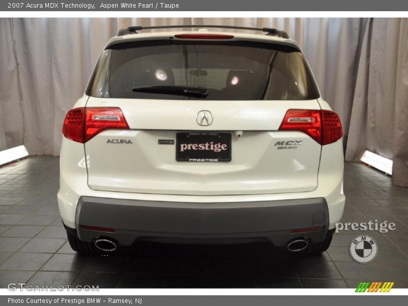 Aspen White Pearl / Taupe 2007 Acura MDX Technology