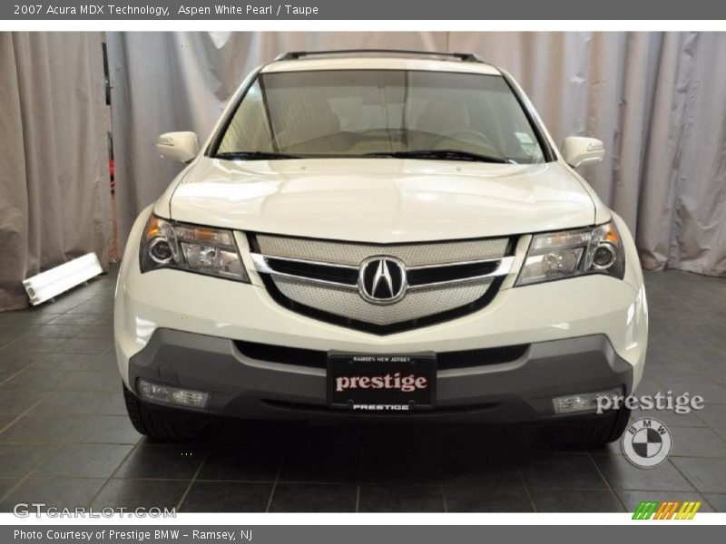 Aspen White Pearl / Taupe 2007 Acura MDX Technology