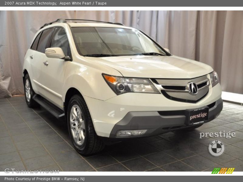 Aspen White Pearl / Taupe 2007 Acura MDX Technology