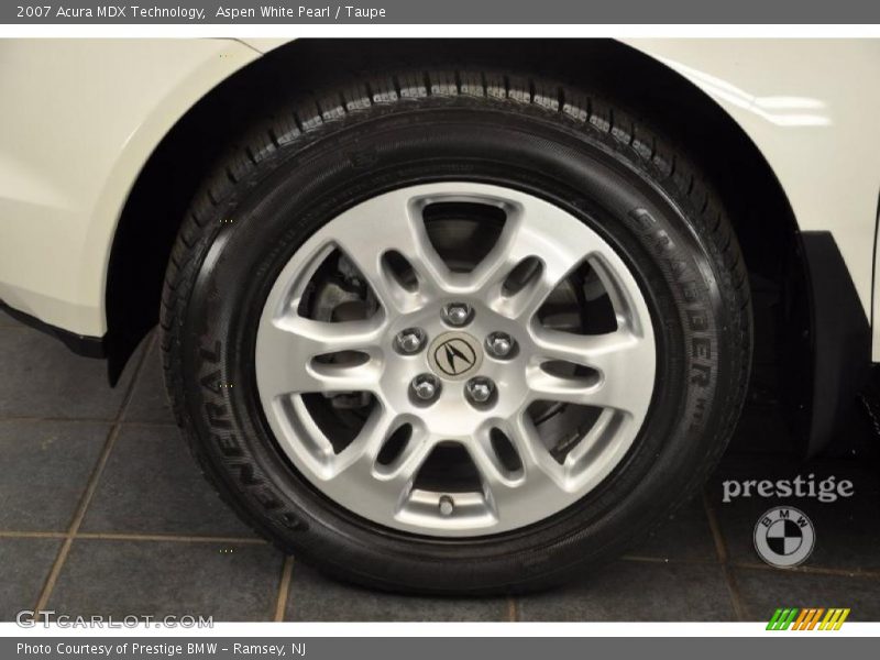 Aspen White Pearl / Taupe 2007 Acura MDX Technology