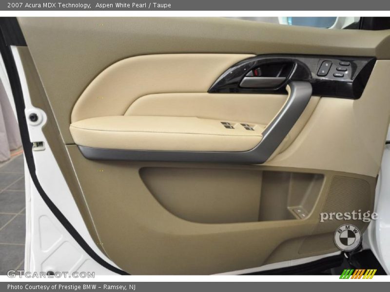 Aspen White Pearl / Taupe 2007 Acura MDX Technology