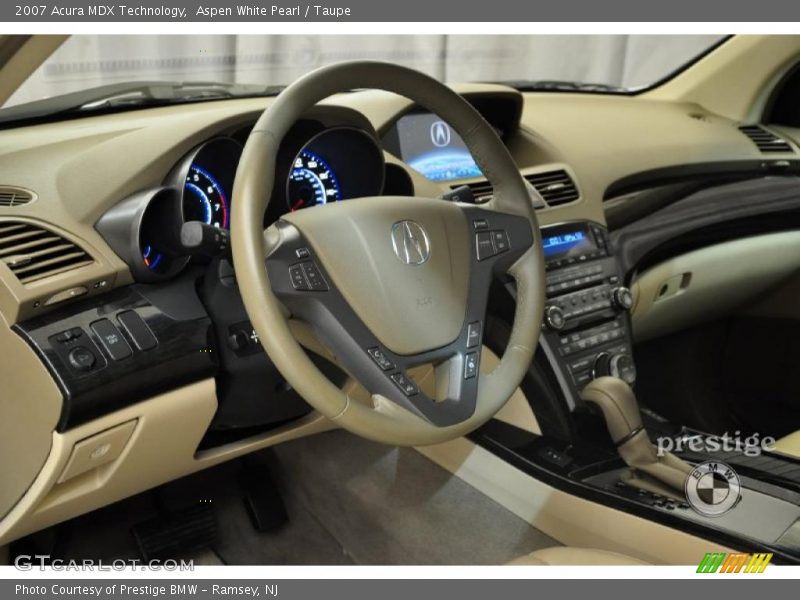 Aspen White Pearl / Taupe 2007 Acura MDX Technology