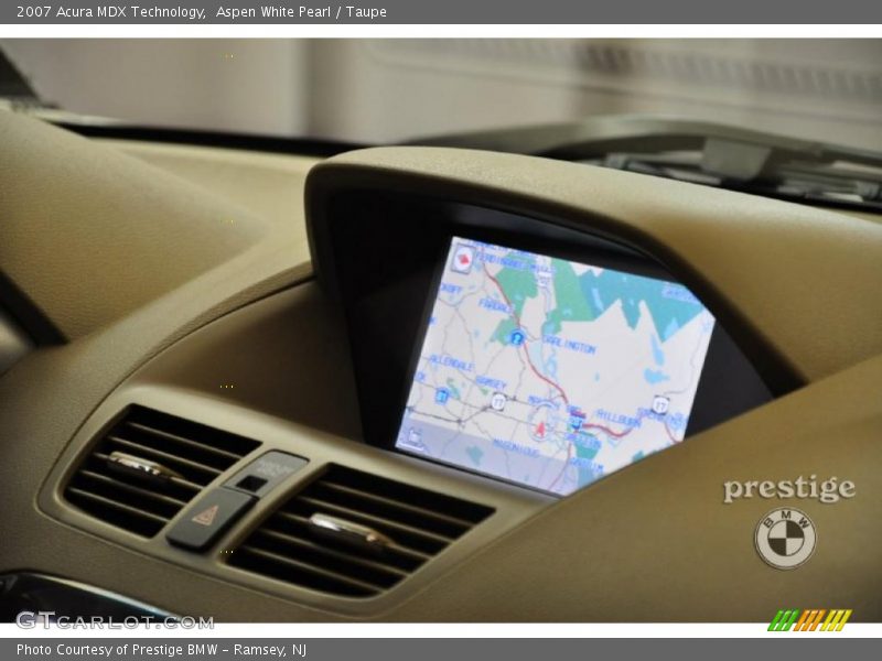 Aspen White Pearl / Taupe 2007 Acura MDX Technology